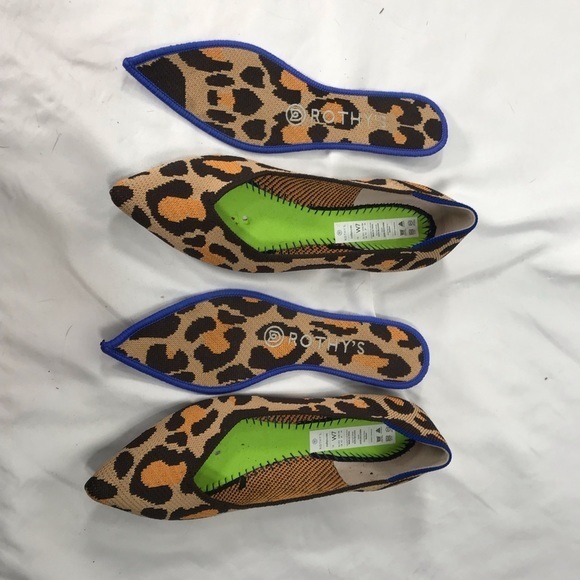 Rothy's The Point Flats in Leopard Retired Style - Picture 10 of 13